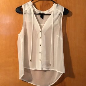 Sleeveless sheer top
